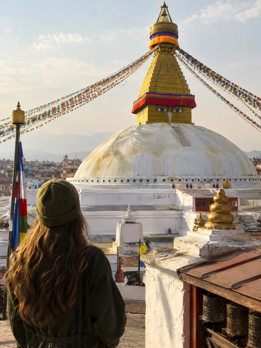 Vue sur le stupa de Boudhanath